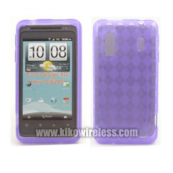 Wholesale TPU Gel Case for HTC Evo Design 4G (Purple)